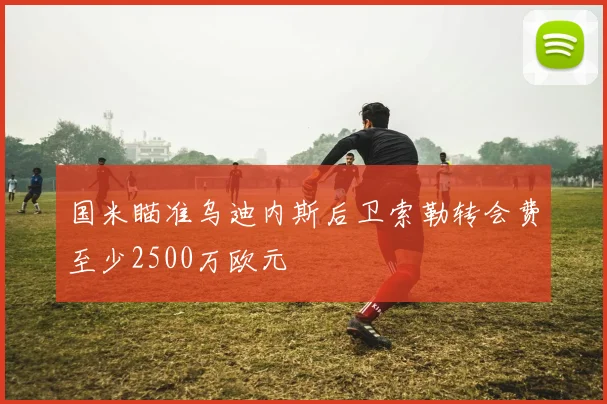 国米瞄准乌迪内斯后卫索勒转会费至少2500万欧元